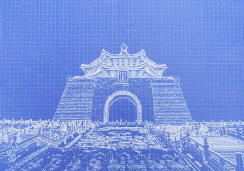 藍晒台灣建築系列 - 中正紀念堂
